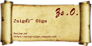 Zsigó Olga névjegykártya